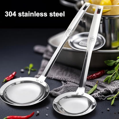 Fine Mesh Stainless Steel Sieve Colander(2 Pack, Large+Small)