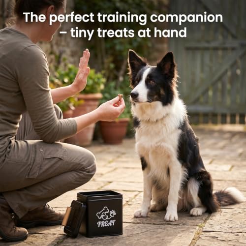Airtight Dog Treat Container Set of 2 - color: Black