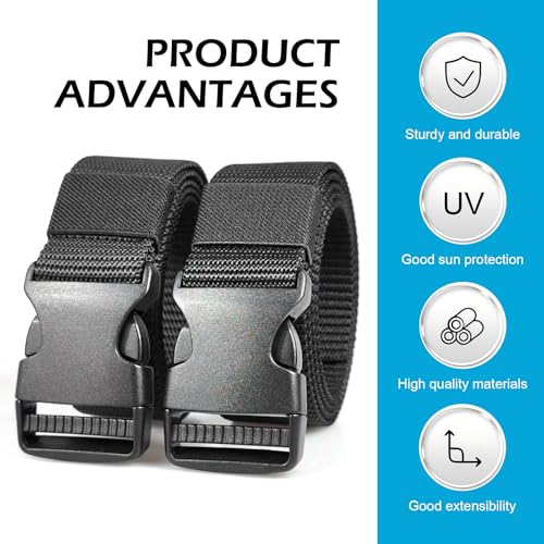 2PCS Car Battery Tie Down Strap, Adjustable Buckle Battery Strap, 39In Battery Hold Down with Quick Release Buckle, Universal for Cars, SUVs, Boats, Luggage Belt and More