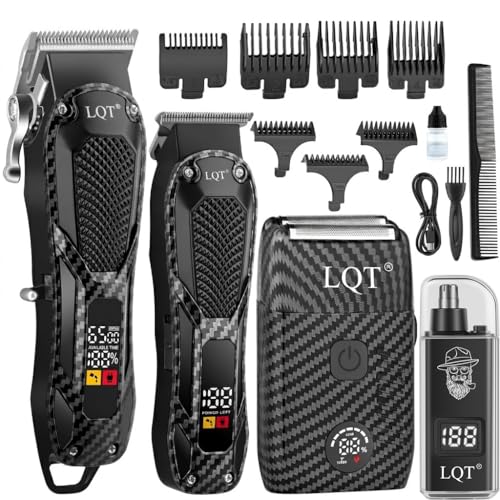 Professional Hair Clippers for Men Rechargeable Cordless Beard Trimmer & Electric Shaver, Hair Cutting Kit with LCD Display Gift for Dad, Husband, Men - color: B5