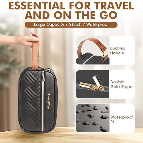Black Breast Milk Cooler Bag – Large Capacity, Keeps Milk Cold 8+ Hours, Waterproof Insulated Travel Bag with 3 Ice Packs & Buckle Handle for Nursing Moms, Daycare, Travel - color: Black