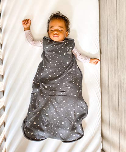 Woolino Toddler Sleeping Sack, 4 Season, Merino Wool and Organic Cotton, Baby Sleep Bag, 2-4 Years, Star Gray - color: Star Gray