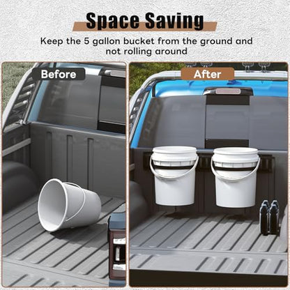 lesolar 5 Gallon Bucket Holder for E Track, Wall Mounted Bucket Hanger - style: 1pc