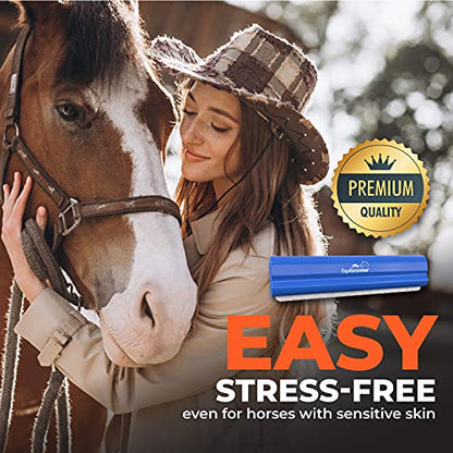 EquiGroomer 8-Inch Deshedding Brush for Dogs & Horses, Blue - color: Blue