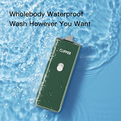 Dog Cat Home Hair Waterproof Clipper Portable Pet Shaver - color: Green+narrow Blade