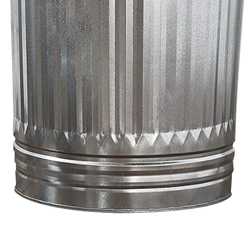 20 Gallon Galvanized Trash Can, Metal Bucket with Lid (20 Gallon with Lid) - color: 20 Gallon With Lid