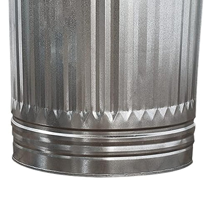 20 Gallon Galvanized Trash Can, Metal Bucket with Lid (20 Gallon with Lid) - color: 20 Gallon With Lid