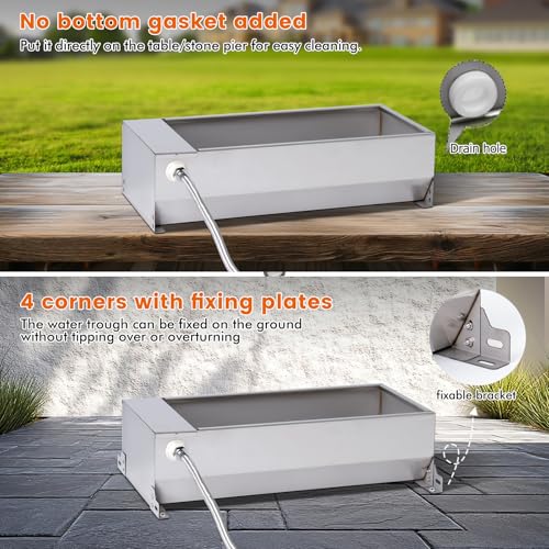 Automatic Dog Water Bowl Dispenser for Large Dogs Outdoor Auto Fill