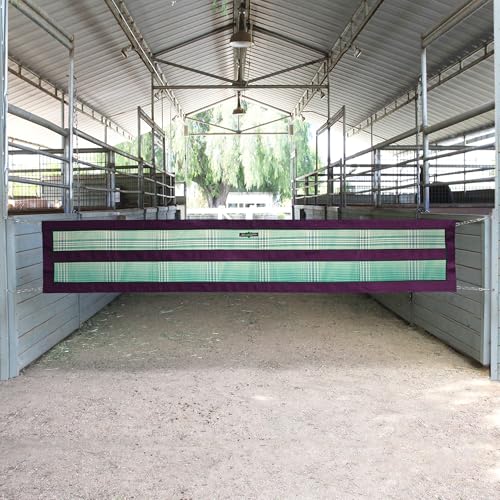 Kensington Aisle Guard with Hardware and Chain Sides to Keep Horse Secured in Barn Aisle - 10' to 12', Imperial Jade - color: 2019 - Imperial Jade