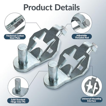 T-Post Gate Hinge Kit, 1-5/8″Chain Link Fence Gate Post Hinge Pins