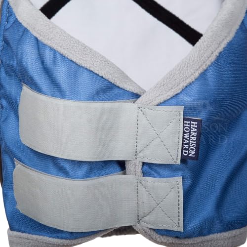 Harrison Howard CareMaster Pro Luminous Fly Mask Large Eye Space Standard Aquamarine M Cob - color: Aquamarine, size: Cob (Medium)