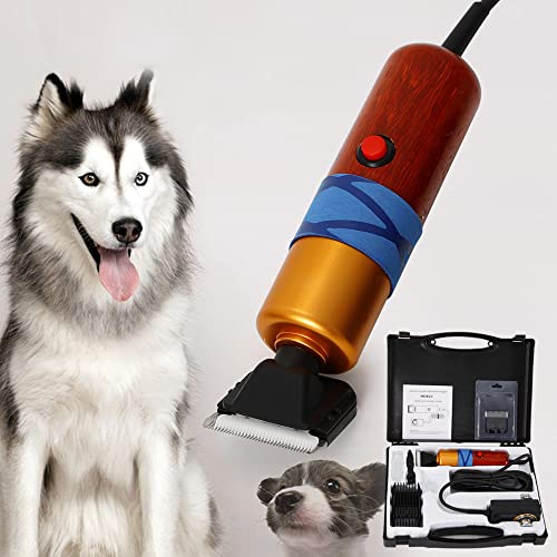 Sheep Shears, 10ft Professional Electric Sheep Clipper with Plug and 2 Blades, Animal Grooming Clipper Kit for Dogs,Cat, Goat, Alpaca, Llamas, Rabbits, 200W