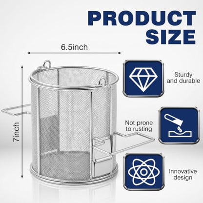 1 Pcs 1/32″ Mesh 2 Gallon Dip and Drain Stainless Steel Part Cleaning Strainer Basket for Buckets Swing Handle for Mechanics Auto Parts Washing Garage Shop Home Workshop, Bucket Not Included - size: 2 Gallon,1/32″