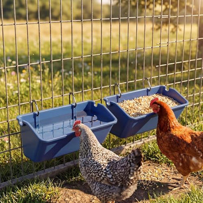 Wenqik 10 Pack Chicken Feeder,5 Quart Hanging Goat Waterer,Dark Blue - color: Dark Blue