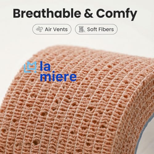 4" x 5 Yards 8 Count Nature Color Self Adherent Cohesive Bandagescohesive Wraps Nature - color: Natural, size: 4inX5yd