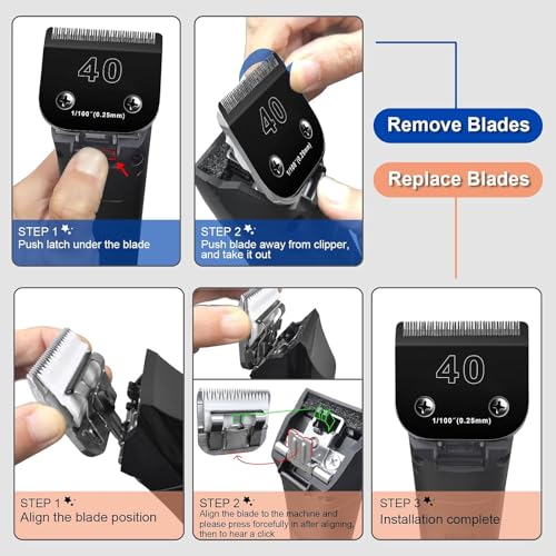 2PCS Dog Grooming Replacement 5FC Blades Compatible with Andis/Oster A5 - color: 6.3mm