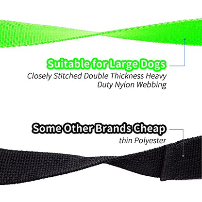 HIKISS Long Dog Leash Obedience Recall Training Agility Lead with Thickening Material for Large Dog - 15ft 20ft 30ft 50ft 100ft Training Leash(Green 15ft) - color: T5:Large Dog Thicken green, size: 15 Feet