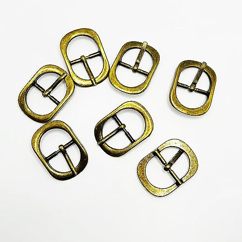 Shoe Buckle Replacement Set 3/4 Inch for Purse Strap Leather Belt, Roller Pin Buckles Single Prong Buckle-8 PCS - color: Bronze