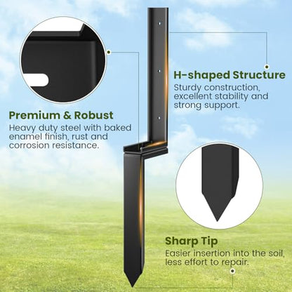 Housolution Fence Post Repair Kit,Separated Fence Post Anchor,1 Pack - size: 1 Pack