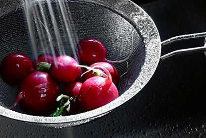 RSVP International Endurance Kitchen Collection, Stainless Steel Fine Mesh Conical Sieve/Colander, Multi-Purpose for Cooking, Baking, Loose Leaf Tea, Bar Strainer Cocktails, 7.75-Inch Drainer - size: 8-Inch Drainer