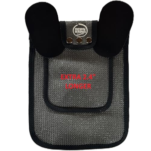 DOWN UNDER OUTDOORS 2 Medium-Large Chicken Saddles Extra Long Grey Mesh - color: Dark Grey Mesh