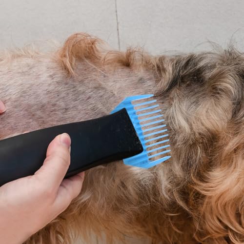 Sheep Shearing Accessory Plastic Trimmer Guide Attachments 5-Tooth and 13-Tooth Blue Comb Sets for Powered Livestock Clippers Grooming Supplies
