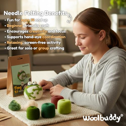 Woolbuddy Needle Felting Starter Kit (Sheep) for Adults with Tool & Guide - color: Sheep