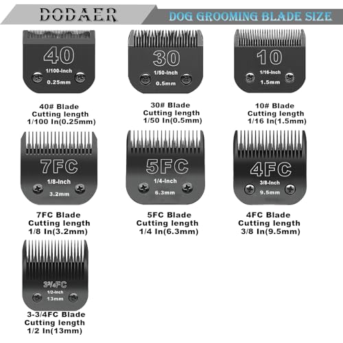 Detachable Stainless Steel Pet Blades Compatible with Andis & Oster A5 Grooming - color: Black, size: 7 PACK(1.5-13mm）
