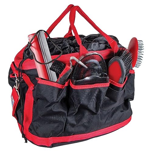 Schneiders Deluxe Horse Grooming Kit | Color Royal | Comprehensive Horse Care | Extra Roomy Tote | Inclusive Grooming Tools | Stylish Black & Red Design | Convenient Shoulder Strap - color: Royal
