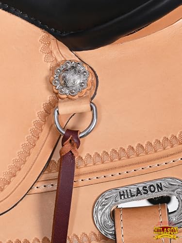 HILASON Draft Horse Saddle Tan 9-Inch Gullet Western Trail - size: 16 In