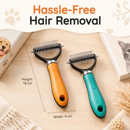 Pet Grooming Brush, Pets Knotted Dog Grooming, Pets Knotting Comb, Professional Pet Deshedding Brush, Deshedding Comb Fur Brushes, Shedding Brushes For Dogs And Cats (Green) - color: Green