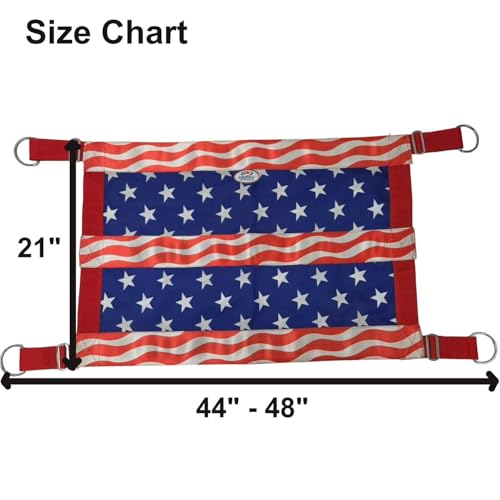 Derby Originals Heavy Duty Patriotic Design Stall Guard for Horse Stalls – Durable Double-Hanger Stall Barrier