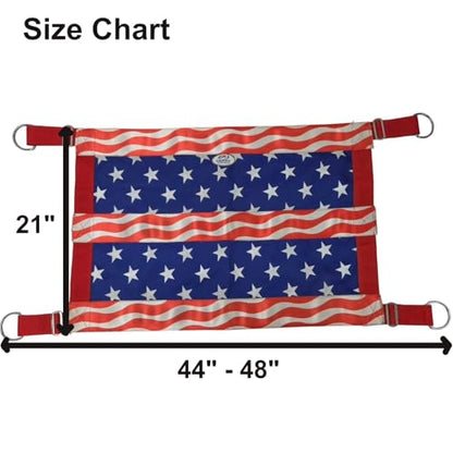 Derby Originals Heavy Duty Patriotic Design Stall Guard for Horse Stalls – Durable Double-Hanger Stall Barrier
