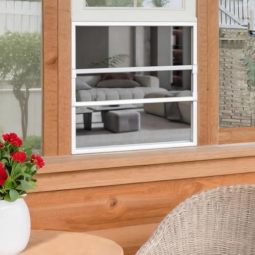 4 Pack Expandable Window Screen, 2 Way Sliding Adjustable Window Screen, Horizontal (10" H x 16" - 30" W), Horizontal and Vertical Adjustable, Durable Replacement Screen for Window, Window Screen Mesh - size: 10"H x 16"-30"W