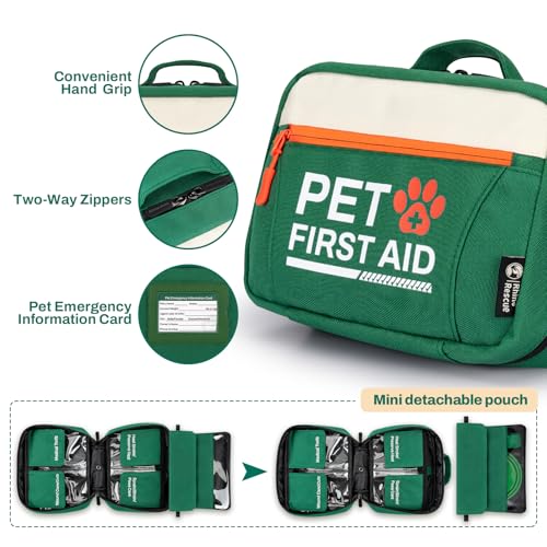 RHINO RESCUE Bundle - Pet First Aid Kit+ First Aid Kit for Home