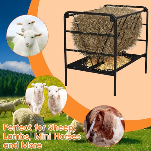 Hay Feeder, 35 Gallon Heavy-Duty Pasture Feeder