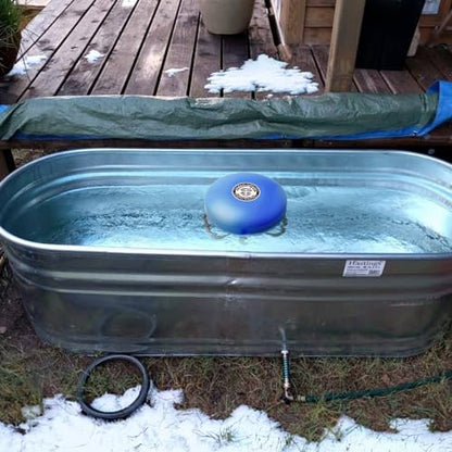 Farm Innovators Economical 1000 Watt Floating Tank De-Icer with Thermostatically Controlled for Metal Tanks, Patio, Lawn and Garden, Blue