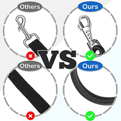 Riakrum 4 Pcs Bungee Horse Trailer Ties with Quick Release Snap,Black - color: Black
