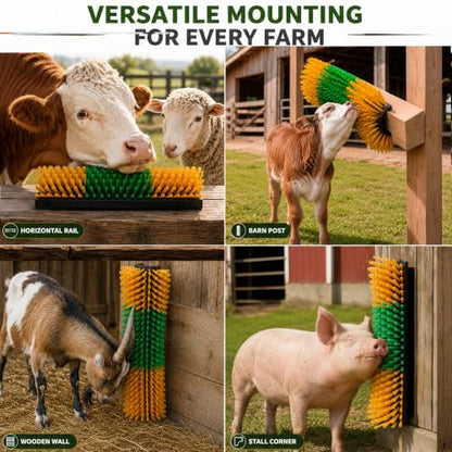 Livestock Scratching Brush, Curved Animal Scratcher for Goats and Sheep - color: Slim waist 1pcs