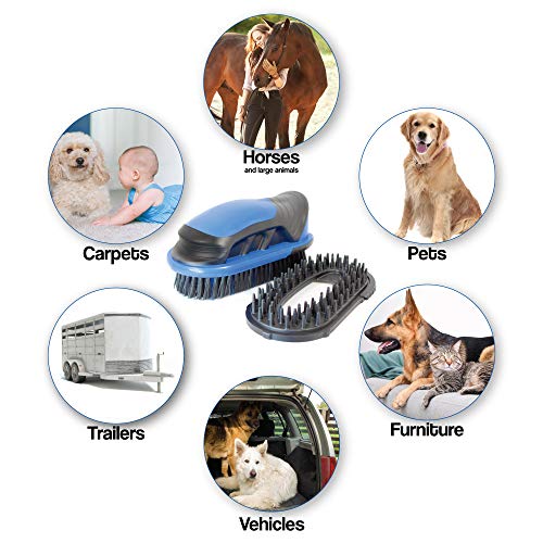 Vacuum Brush Kit for Horse Grooming – Cleaning Furniture, Carpets, and Auto Interiors – Great for All Pets