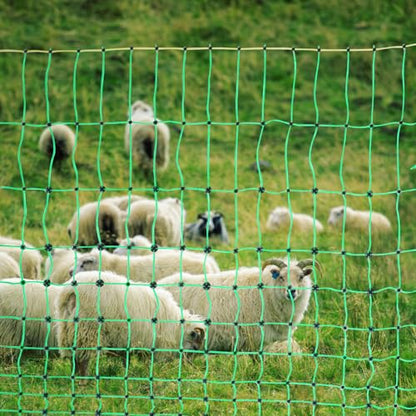VEVOR Electric Fence Netting 42" H X 164' L PE Net Fencing | Utility Portable Mesh for Goats, Sheep, Lambs, Deer, Hogs, Dogs, for Farms and Ranches, with Posts and Double-Spiked Stakes - size: 42"H x 164'L, style: Livestock