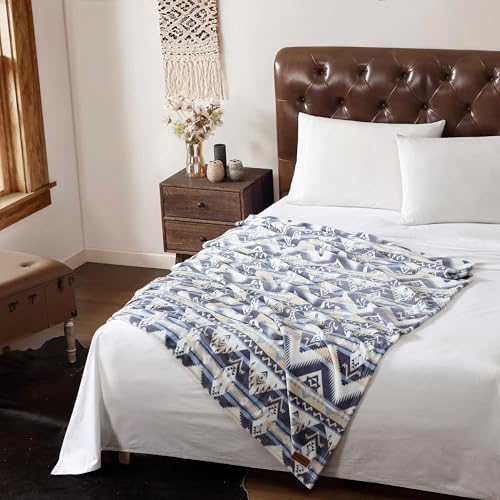 Wrangler - Blanket, Polyester, Medium Weight, Year-Round Comfort - color: Jesse Blue, size: 50" x 70"