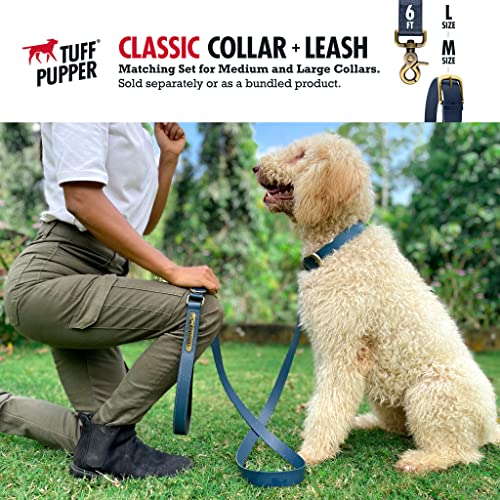 Tuff Pupper Heavy Duty Waterproof Dog Collar for Small, Medium & Large Dogs - color: Midnight Blue