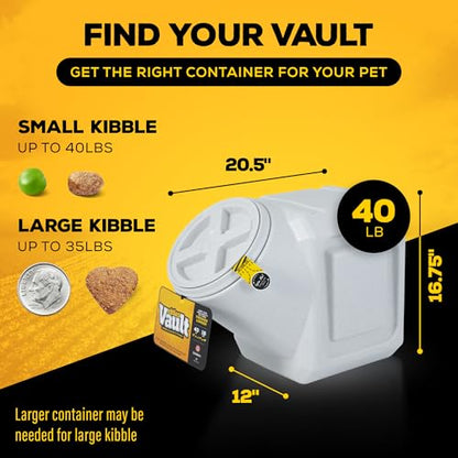 Vittles Vault Airtight Stackable Pet Food Storage Container, Up to 60lbs - size: 40 Pounds