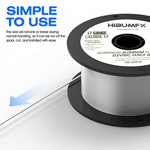 Spool Aluminum Electric Fence Wire 250-Feet 17 Gauge (1)