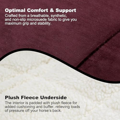 Saddle Pad Western, Classic Contour Saddle Pad, Ortho Pad Horse Saddle Pad, Saddle Blanket - color: Red