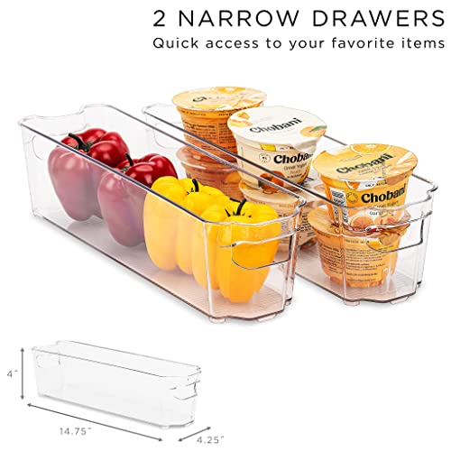 Sorbus Fridge Organizers and Storage Bins for Pantry & Fridge (6 Piece Set) - size: 6 pack