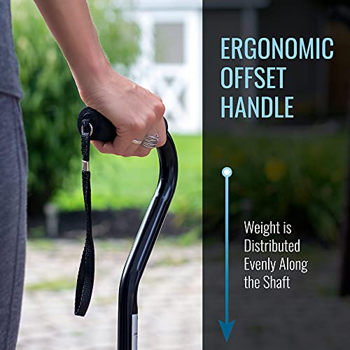 DMI Adjustable Designer Cane with Offset Handle - color: Zebra, size: 1 Count (Pack of 2)