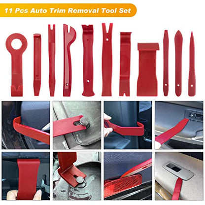 GOOACC 19Pcs Trim Removal Tool Set with Storage Bag - color: Red