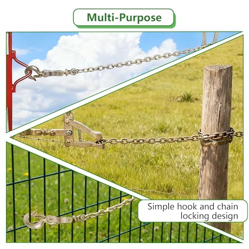 2 Pack Chain Link Fence Stretcher Tool, Steel Fence Wire Tensioner